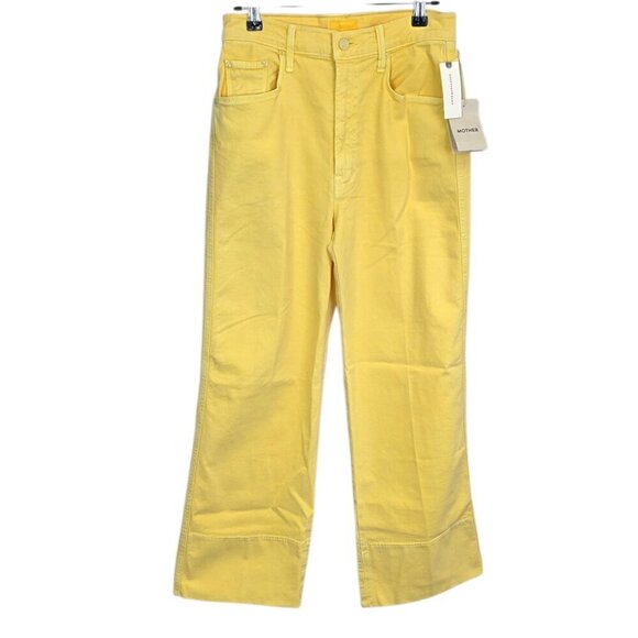 MOTHER Denim - MOTHER The Maven Wide Hem Ankle Jeans, Chalk It Up Sunshine, High Rise, Size 27